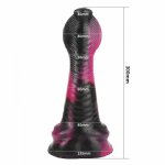 Simulated Cobra Anus Toy Colored Dildo Liquid silicone Dildos Snakeskin Touch Buttt Plug Sex Toys For Women Man Vaginal dilation