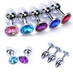 Crystal Stainless Steel Adults Plug Anal Sex Metal Butt Plug With Jewelry Erotic Toy Mini Vibrator Anal Plug Private Good