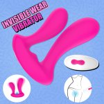 2021 New 3-in-1 Invisible Wear-resistant Panty Vibrator 9-mode Strong Stimulation G-spot Vagina Anus Perineum Female Sex Toy