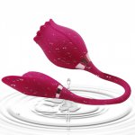 2 in 1 Rose Sucking Nipple Vibrator Vibrating Sex Toys for woman vagina clitoris stimulator waterproof G-Spot Silicone massager