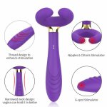 Penis Masturbator G-Spot Vibrator Double Penetration Clitoris Dildo Adult Sex Products Couples Shaking Together Sex Toys