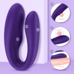 Couples Vibrators For Women Silicone U Type Vagina Clitoris Stimulator Massager Female Masturbator Dildo Adults Erotic  Sex Toys