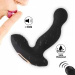 Prostate Massager Anal Vibrator Dual Motors Vibrating Wireless Remote Finger Buckle 10 Vibration Modes Adult Sex Toys For Men