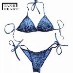 Tank Heart swimsuit summer new Hot sexy pure color women bikini set bandage swimsuit brazilian multi-color swimwear bikini women