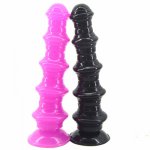 Pagoda Silicone Anal Butt Plug Dildo Dilator with Suction Cup Prostate Massager for Men Women Anus Masturbator Adults Sex Toys