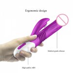 10 Speed Double Tongue Licking Clitoris Stimulator G Spot Dildo Vibrator Telescopic  Erotic Sex Toys for Women