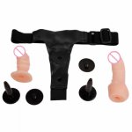 Lesbian Strapon Harness Double Dildo Soft Silicone Strap on Cock Realistic Penis Adult Sex Toys for Woman Sex Products Shop