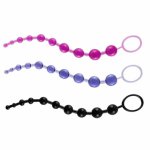 1 pcs Anal Toy Color Jelly Anal Beads Sex Orgasm Vagina Plug Play Pull Ring Ball Anal Stimulator Butt Beads for Women