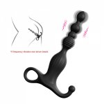 10 Speed Vibrators Anal Plug Rechargeable Silicone Backyard Pull Beads Anal Plug  Masturbation Sex Tools for Females