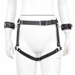 Suspender Leg Harness For Women Sex Bondage Handcuffs Leather Body Straps Bridal Garters Belts Punk Gothic Erotic Lingerie Cage