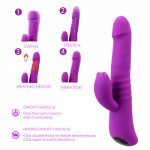 Heating Sex Toys for Women Clitoris Stimulator G Spot Dildo Rotating Dual Vibration Female Masturbator Rabbit Vibrator