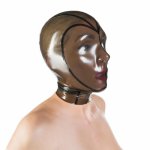 Sexy Handmade Latex Face Mask for Female Exotic Latex Full Breath Hoods Mask Cekc Lingerie Uniform
