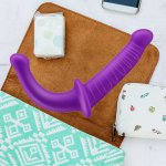 Liquid Silicone Double Head Dildo Strap-on For Anal Vagina Stimulation Sex Toy For Women Lesbian Butt Plug Female Masturbator