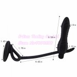 ORISSI Anal Vibrator Prostate Massager Anal Butt Plug With Cock Ring Vibrating Waterproof Silicone Anal Sex Toy For Men