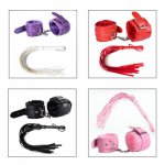 Adult Games Sexy Adjustable SM PU Leather Retro Handcuffs Ankle Fluffy Restraints BDSM Bondage Slave Sex Cosplay Toys For Woman