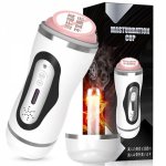 Automatic Powerful Sucking Masturbation Cup Heating Male Masturbator Anal Vagina Real Pussy Charging Massager Sex Toys for Men