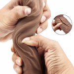 9inches Realistic Dildo Dual-Layer Liquid Silicone Dildo with Strong Suction Cup Lifelike Penis Sex Toy Flexible G Spot Dildo