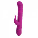 Telescopic Rabbit Vibrator Sex Toys For Women Vagina Massager Dildo Dual Vibration Thrusting G-Spot Clitoris Stimulate Vibrators