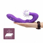 Dildo Rabbit Vibrator G Spot Tongue Licking Vibrator  Clitoral Stimulation with 10 Vibration Modes Sex Toy for Women