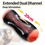 Electric Male Masturbator for Man Pocket Automatic Real Vagina Pussy Anal Blowjob Dual Mode Adult Sex Toys for Masturbation