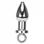 Ikoky, IKOKY Anal Cleaning Erotic Toys Sex Products Ring Handheld Stainless Steel Anal Plug Butt Plug Enema Gay Sex Toys for Men Women