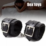Adjustable Handcuff Ankle Cuff Bondage BDSM Restraint Fetish Slave PU Leather Plush Handcuffs Sex Toy For Adult Couple