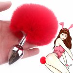 Fox, Fox Butt Plug Anal bdsm Anal Tail Metal 8 Colors Ball Anal Beads Plug Bunny Tail Smooth Touch Jewelry Sex Toys for Woman Men Gay