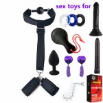 Adult Games Erotic Sex Toys For Woman Couples Slave vibrator Handcuffs Nylon BDSM Bondage Restraints Collar Fetish Sex Products