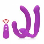 Anus Massage Clitoris Stimulator Strapless Strapon Lesbian Strap on Double Penetration Dildo Dildo Vibrator Sex Toys for Woman
