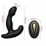 Male Prostate Massage Anal Plug Toy for Men 10 Mode Vibrator Silicone Waterproof Massager Stimulator Butt Delay Ejaculation Ring