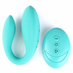 DRAIMIOR Double-head Vibrator 10 -Speed U shape Stimulate vagina clitoris For Women Masturbation Wireless Remote Control sex toy