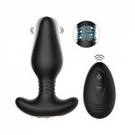 Vibrating Butt Plug Prostate Massager with 10 Powerful Stimulation Patterns Remote Control Waterproof Anal Sex Toys for Men