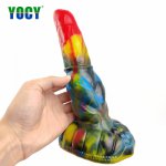 YOCY Huge Animal Dildo Silicone Art Graffiti Sex Toy For Adult 18+ Anus Prostage Masturbator Suction Cup Dildo Fantasy Anal Plug