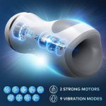 Powerful male masturbator, real vagina with automatic suction cup, vacuum masturbation cup, glans penis vibrator, oral sex toy f