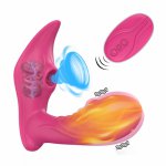 Wearable Sucking Vibrator with Remote Control Clitoris Stimulator Orgasm Anal Viginal Massager Machine Adult Sex Toys for Women