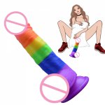 Liquid Silicone Colorful Adult Soft Dildo Sex Toys Realistic Big Gode Vagina Jelly Penis Sexo For Women Chastity Belt Dildos