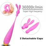 Silicone electric charging vibrating rabbit vibrator for adult sex toys