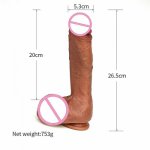 26.cm Realistic Huge Silicone Adult Female Masturbator Toys Dildo With Sucker Large Penis Anal Sex Women Strap Dick Vibrant