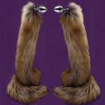 78cm Super Long Fox Tail Anal Plug Faux Fur Tail Metal Butt Plug Cosplay Role Adult Novelty Anal Beads Sex Toys For Man Women