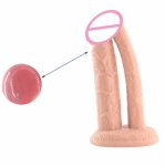 Ultra Realistic Double Penetrator Suction Cup Dildo Dual Penis Masturbation Anal Plug Adult Products Anal Expansion Sex Toys