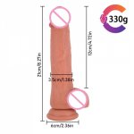 Super Realistic Dildo G Spot Stimulate Soft Silicone Sliding Foreskin Penis Big Dick Suction Cup Sex Toys For Women Masturbator