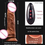Dildos for Women Automatic Telescopic Heating Dick Remote Realistic Dildo Vibrator Adult Erotic Sex Toys Penis for Women Sextoy