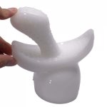 White Silicone massager cap magic wand accessories AV massager AV wand vibrator accessories female sex toys