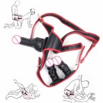 Strap On Triple Elastic Harness Belt Panties Silicone Realistic Male Artificial Penis Dildos Lesbian Strapon Sex Toys For Women