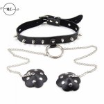 Sex Toys for Couples Fetish Sexo Nipple Clamps Chain Breast Clip Rivet Adults Games BDSM Leather Collar Bondage Sexual Adult Toy