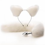 Anal Sex Toys Fox Tail Butt Plug Set With Hairpin Anal Kit Anal Butplug Tail Prostate Massager Anal Plug For Couples Cosplay