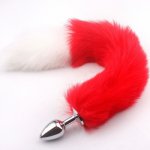 Fox, Soft Anal Plug Faux Fox Tail Cosplay Butt Plug Anal Sex Tail Stainless Smooth Steel Butt Plug Anal Sex Toys for Woman Couples