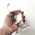 Transparent Crystal Glass Anal Butt Plug Stimulation Female Masturbation Toy Glass Butt Plug Female Butt Plug Adult Products