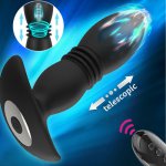 Thrusting Anal Vibrator Sex Toy Prostate Massager for Men 3 Actions Vibration Modes Anal Plug for Advanced Players Butt Plug