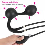 Anus Expander Silicone Sex Toys for Men Women Adult Products Prostate Massager Huge Inflatable Anal Beads With Metal Ball